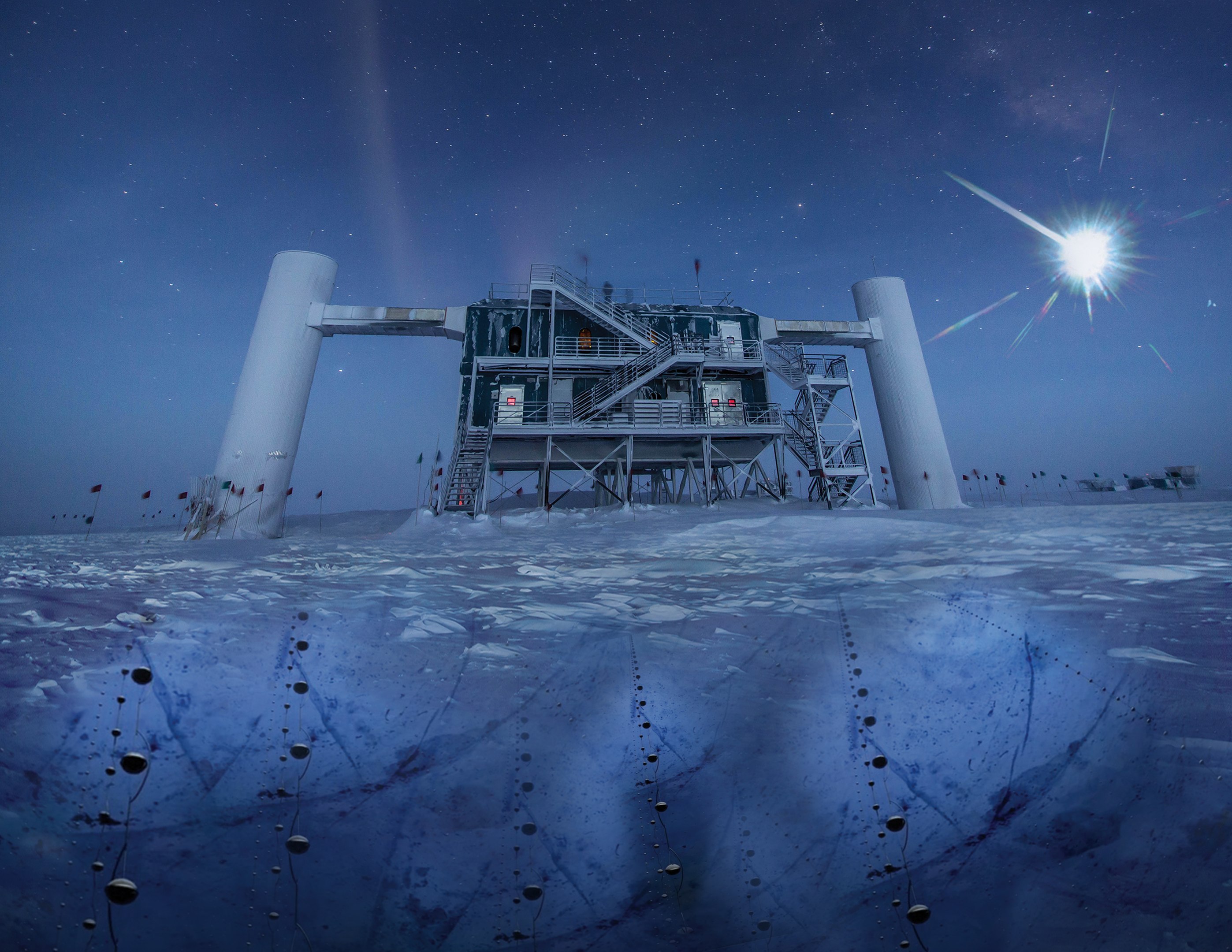 Le laboraoire IceCube au Pôle Sud