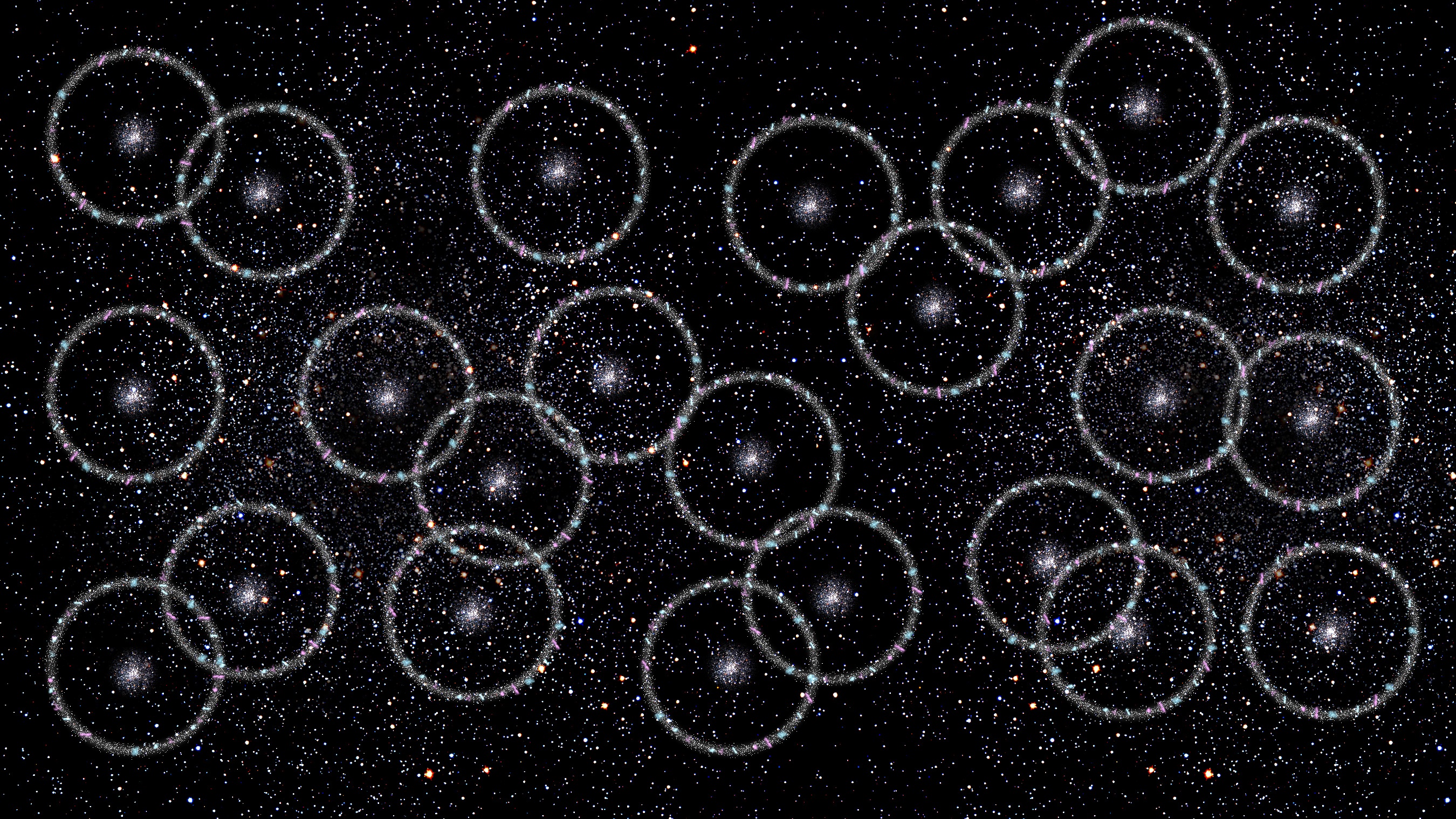 Artist's conception of the baryon acoustic oscillation