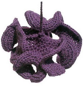 A crocheted shape - Hyperbolic Space Crochet Models